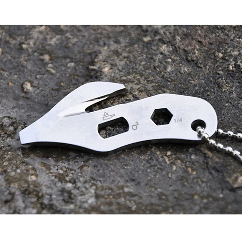 

High Quality Portable Rope-cutter Bottle-opener Knife defensa personal Keychain Outdoor Sports Security Self Defense EDC Tools