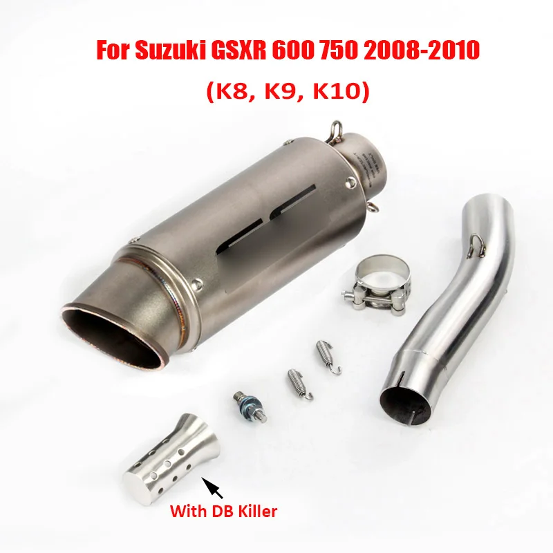 GSXR 600 750 Motorcycle Exhaust Tip Muffler Exhaust Silencer Mid Link