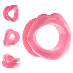Розовый рот, губы Tightener тренажер уход за кожей лица рот массажер мягкий силиконовый тонкий для мужчин женщин взрослых