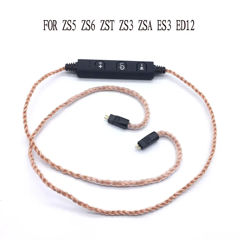 

Latest Upgrade CSR8645 APTX Bluetooth cable For ZS5 ZS6 ZST ZS3 ZSA ES3 ED12 Earphones Wireless Sports headphones Headset