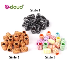 Три прически инструменты косы волосы ссылки 6 мм отверстие акрил Dreadlock косы волос бусы 50 шт./упак. для плетения волос манжеты трубы