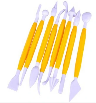 

Free Shipping 8pcs/sets Fondant Baking Utensil Carving Set of Tools Fondant Cake Mold Cake Chisel Shaping Pen A308