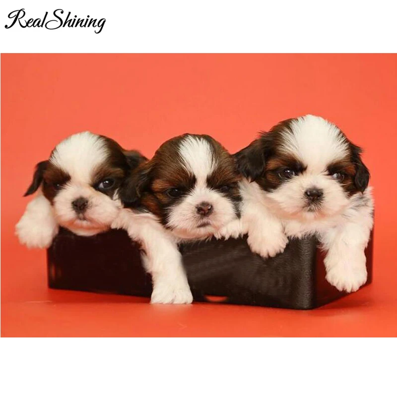 Shih tzu diamond embroidereddiamond painting dog cross stitch Shih tzu diamond embroidereddiamond painting dog cross stitch