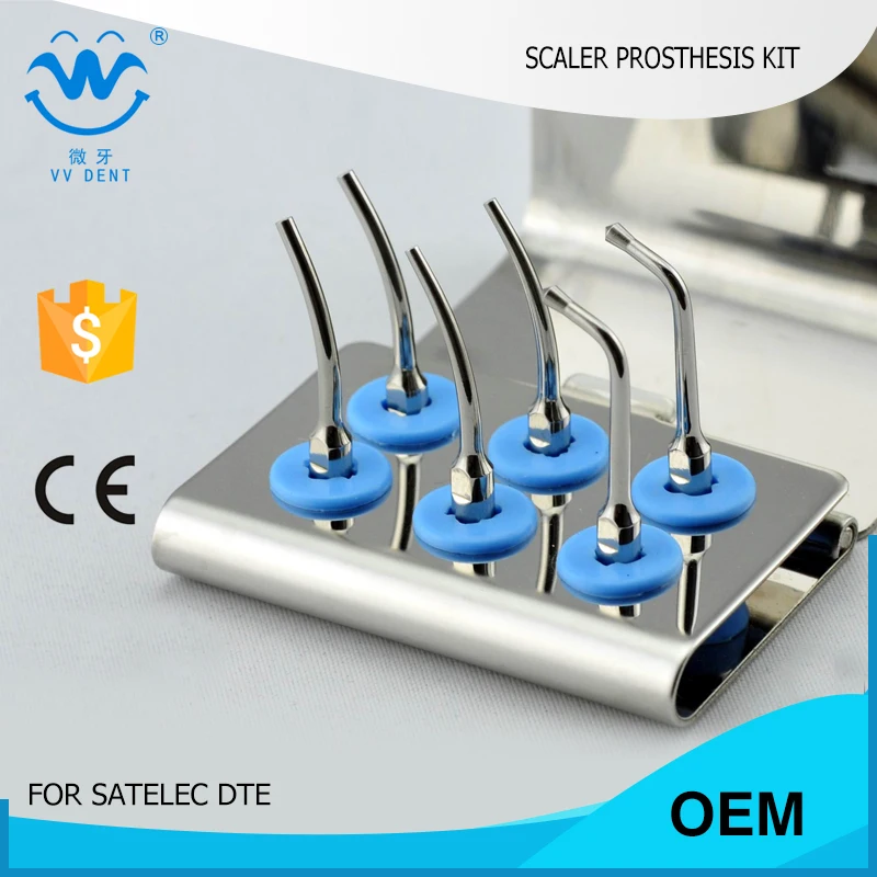 

1 set SPRKS dental prosthesis tips kit for dental crowns remove FIT satelec scalers NSK WOODPECKER-DTE GNATUS