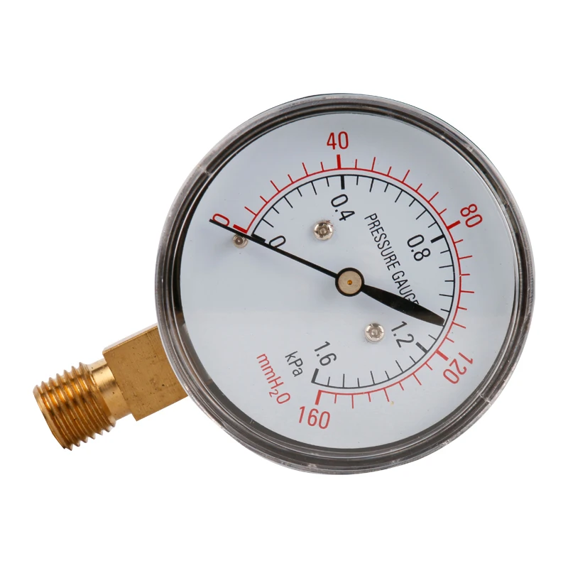 Hot Sale 0 1.6KPA YE 60 Air Diaphragm Pressure Gauge Phosphor Bronze