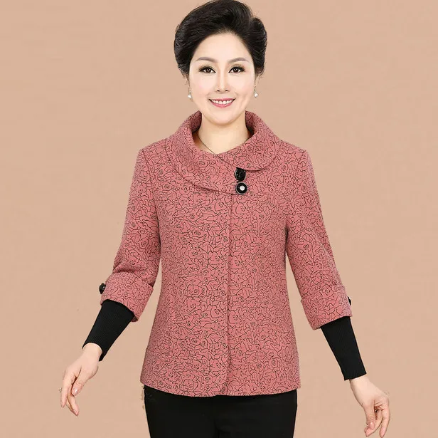Весна Осень Среднего возраста Женская Одежда Материнское Пальто|jacket women|top jacketwomen