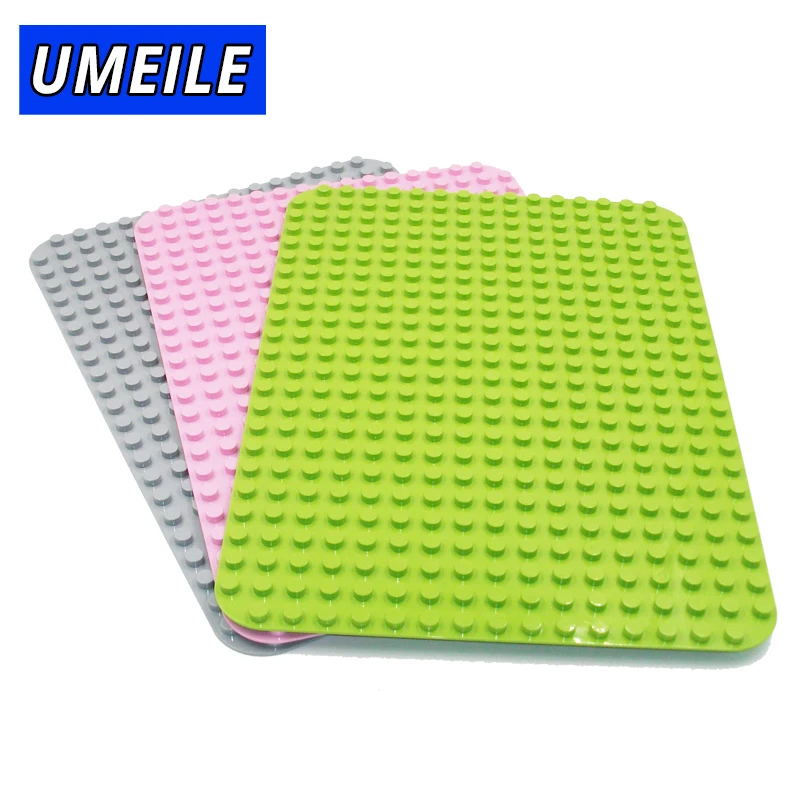 

UMEILE Big Baseplate Block Rectangle 404 Dot 27cm*38.3cm Rectangle Diy Base Plate Kids Toys Compatible With Duplo