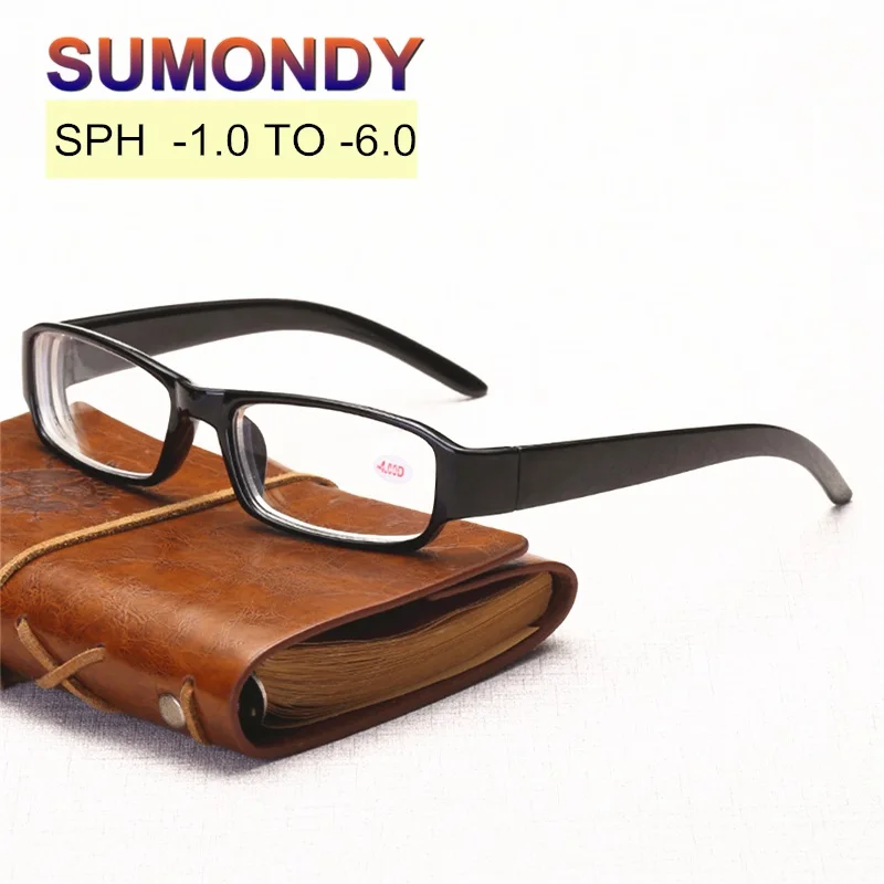 SUMONDY диоптрий 1 0 до 4 5 6 готовые очки для близорукости мужские и женские Брендовые