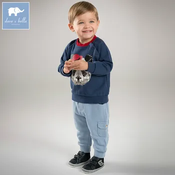 

DBJ7273 dave bella spring BABY boys clothing sets panda printed children suit high toddler outfits Clothing Suits