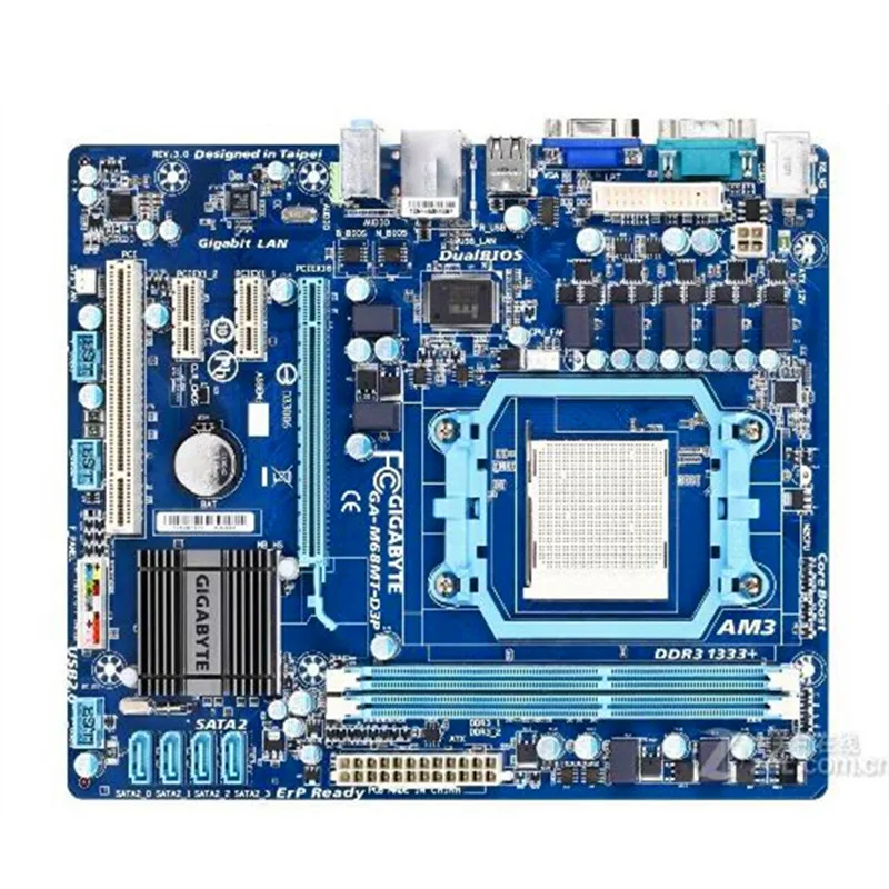 Оригинальная Материнская плата Gigabyte для DDR3 разъем AM3 материнская настольного ПК