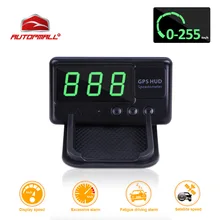 Universal Car HUD GPS Speedometer Head Up Display C60 Overspeed Alarm 1 3inch Windshield Digital Speed