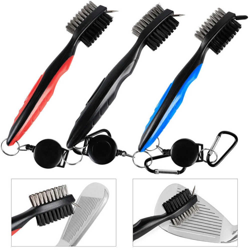 Hot Sale Golf Club Brush Golf Groove Cleaning Brush 2 Sided Golf Putter Wedge Ball Groove Cleaner Kit Cleaning Tool