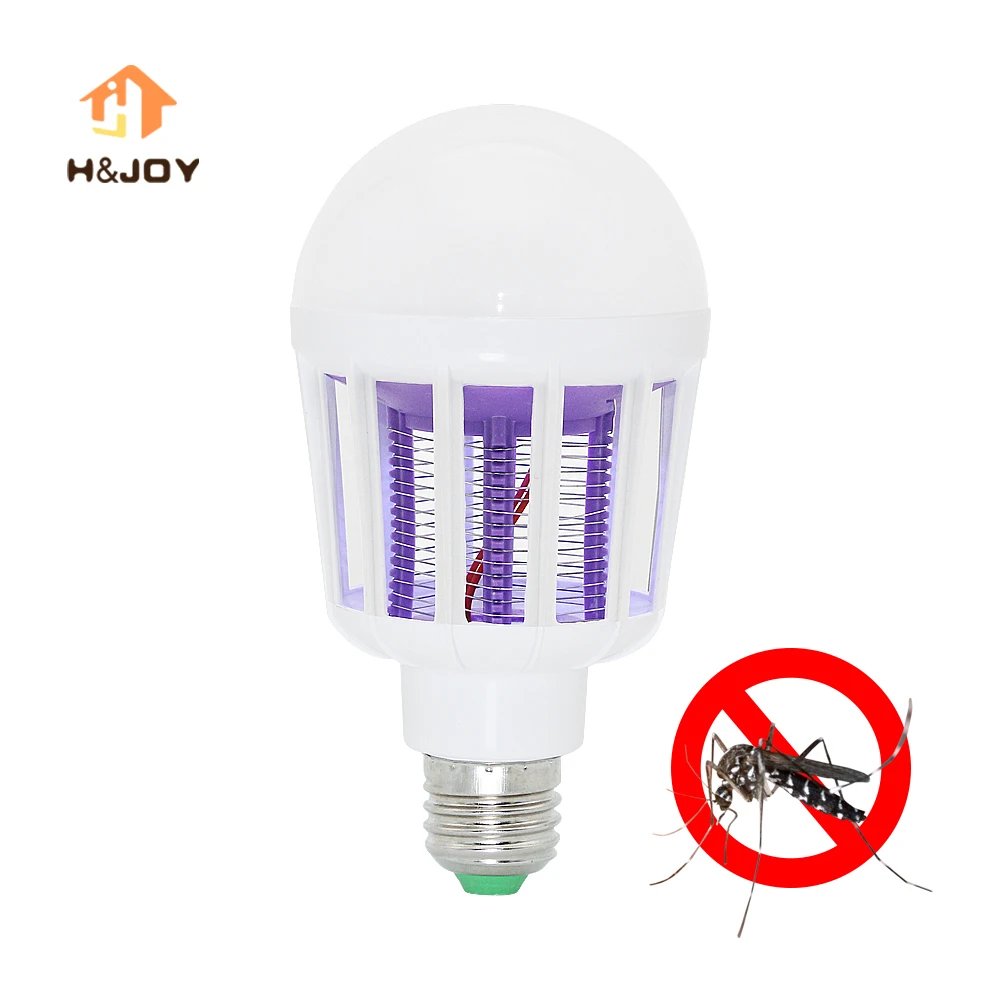 E27 светодиодный Mosquito Убийца лампы Крытый 2 в 1 электронные лампы светодиодный мухобойка анти-Отпугиватель комаров электронный