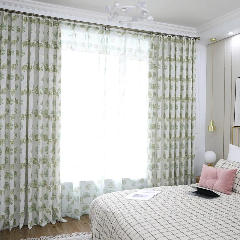 Slow Soul Evening Maple Forest Blue Orange Green Curtain Curtains
