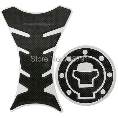 

Motorcycle Carbon Fiber Look Tank Protector Pad + Gas Cap Cover Pad Sticker For Honda CBR VFR RVF VTR CB 400 600RR 1000RR