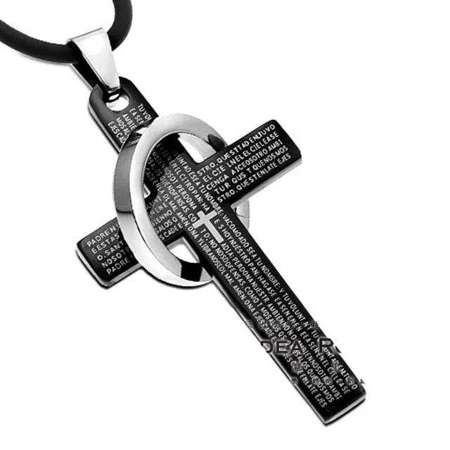luxury fashion new titanium cross necklace men necklace for men jewelry