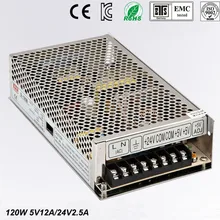 Best quality double sortie5V 24V 120W Switching Power Supply Driver for LED Strip AC 100-240V Input to DC 5V 24V free shipping Best quality double sortie5V 24V 120W Switching Power Supply Driver for LED Strip AC 100-240V Input to DC 5V 24V free shipping