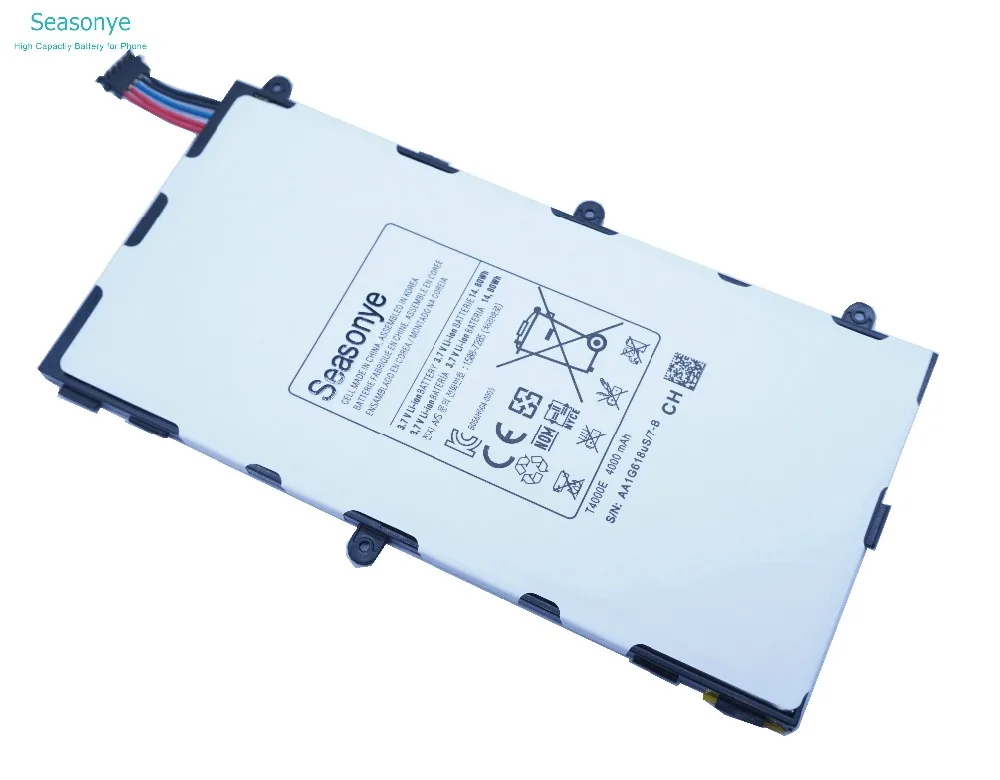 Seasonye 4000mAh / 14.80Wh T4000E Tab Сменный аккумулятор для Samsung Galaxy Tablet 3 7 0 T211 T210 T215 T210R SM