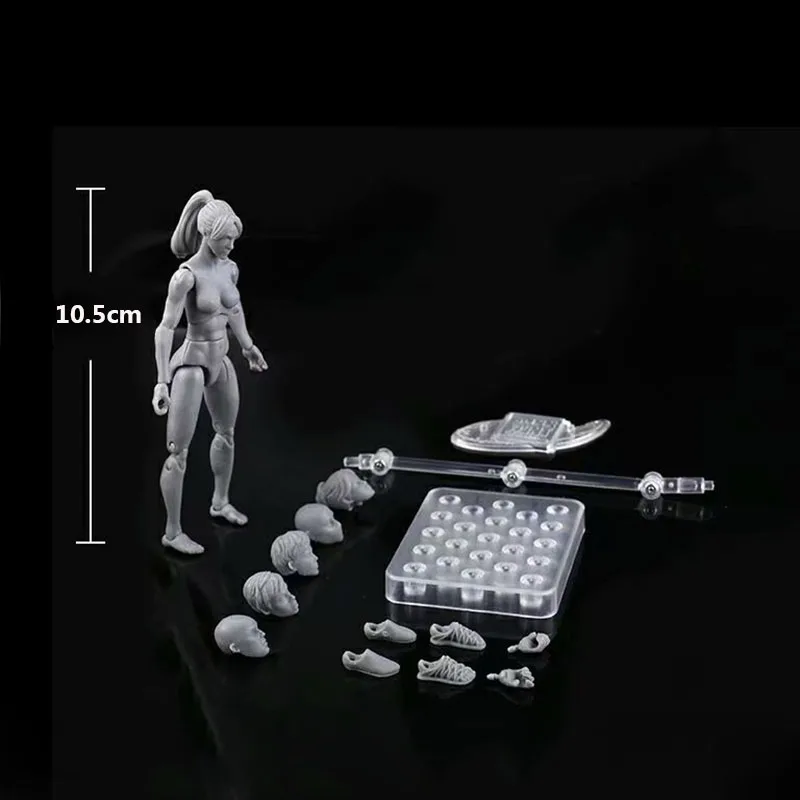 Günstige Figma Action Figure Spielzeug Künstler Beweglichen Gliedmaßen Männlich Weiblich 10,5 cm gelenke körper Modell Mannequin Kunst Skizze Zeichnen Puppen