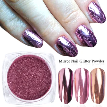 

0.5g Nail Glitter Rub Mirror Pigment Powder Diping Rose Gold holographic Nail Art Chrome Manicure Decorations Dust LEC/ASX-1