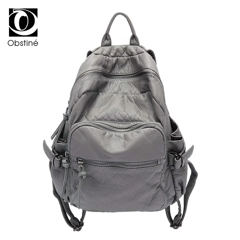 Luxury Backpack for Women Large Vintage Backpacks Woman 2018 Black Travel Back Pack Female Washable Leather Rucksacks for Girls Luxury Backpack for Women Large Vintage Backpacks Woman 2018 Black Travel Back Pack Female Washable Leather Rucksacks for Girls