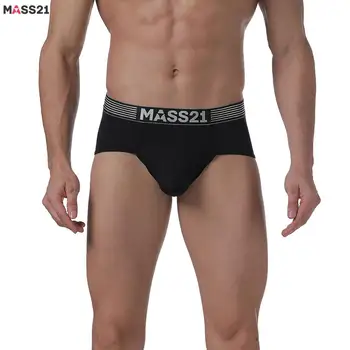 

MASS21 Men's Underwear Basic Briefs Low Rise Skinny Breathable Briefs Plus Size