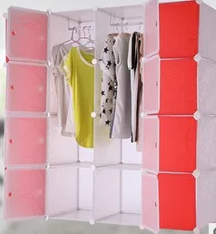 

Clothes Storage cabinet finishing cabinet DIY magic piece combination wardrobe PD1616