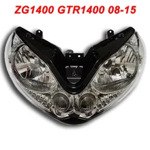 Для 08-15 Kawasaki ZG1400 GTR1400 ЗГ GZ GTR 1400 мотоциклетные передняя фара фары ясно 2008 2009 2010-2015