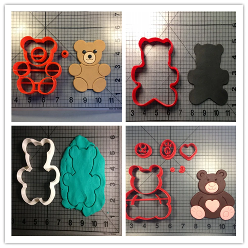 Teddy Bear Fondant Cutter,3d Printed Teddy-Bear Cookie Cutters Teddy-Bear Cookie Cutter