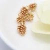 6 uds. De abalorios pequeños de latón, 8x12MM, 24K, Color dorado champán, accesorios de joyería Diy de alta calidad ► Foto 3/3