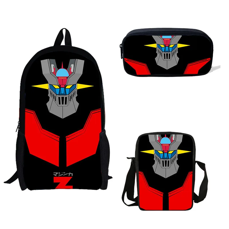 Лидер продаж Аниме Mazinger Z принт рюкзаки дети Bookbag школьная сумка для мальчиков Mochila ежедневно плеча Набор Карандаш Croobody на заказ