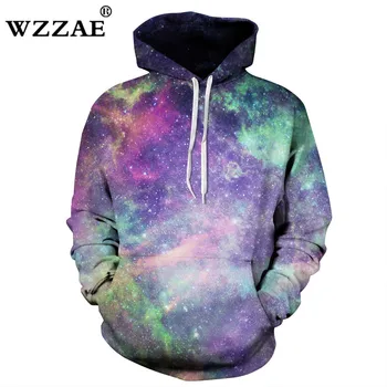 

2018 New Space Galaxy Hoodies Men/Women Sweatshirt Hooded 3d Brand Clothing Cap Hoody Print Paisley Nebula Autumn Winter Jacket