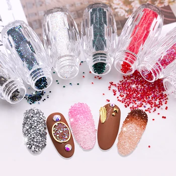 

Glass point back rhinestone for 3d nail art decorations glitter nails jewelry accessoires crystal spiked diamond