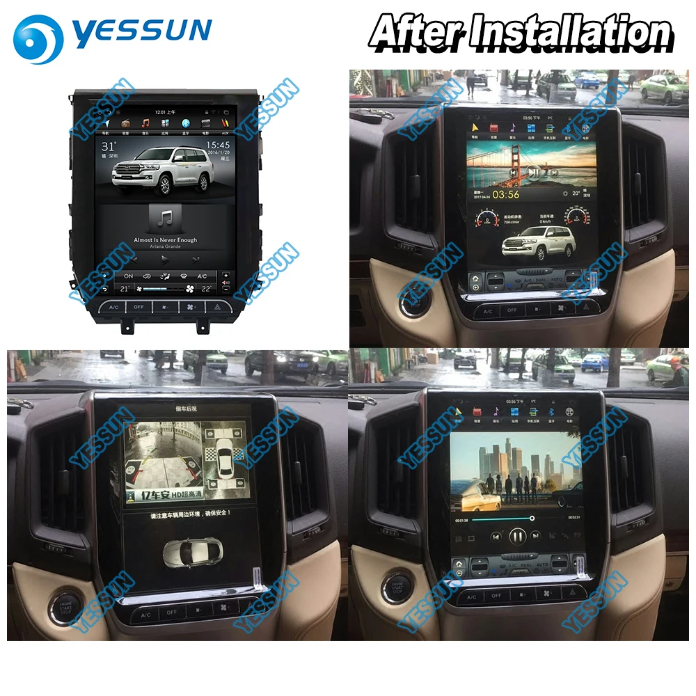 YESSUN 12,1 ''HD вертикальной Экран для Toyota Land Cruiser J200~ радио Android Carplay gps Navi карты Touch без CD DVD