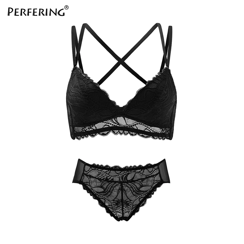 

Perfering New Fashion Brassiere Deep V Push Up Bra Set Bralette Thick Cotton A B C Cup Women Bras Lingerie Lace Sexy Underwear