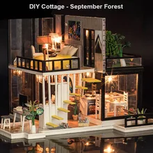 Горячая миниатюрный кукольный домик для самостоятельного изготовления комплект деревянная мебель для дома романтический дом