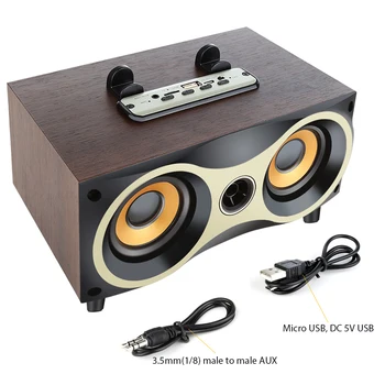 toproad wooden wireless bluetooth speaker