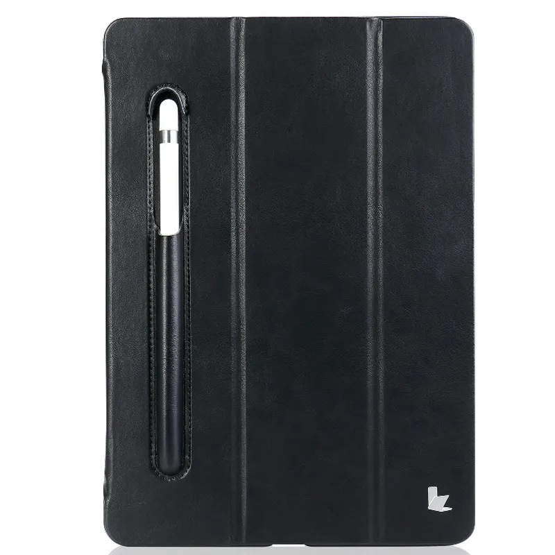 Jisoncase кожаный чехол для iPad Pro 10,5 дюймов с подставкой слот для карандаша роскошный противоударный чехол для планшета для iPad Pro 10,5" - Цвет: Black