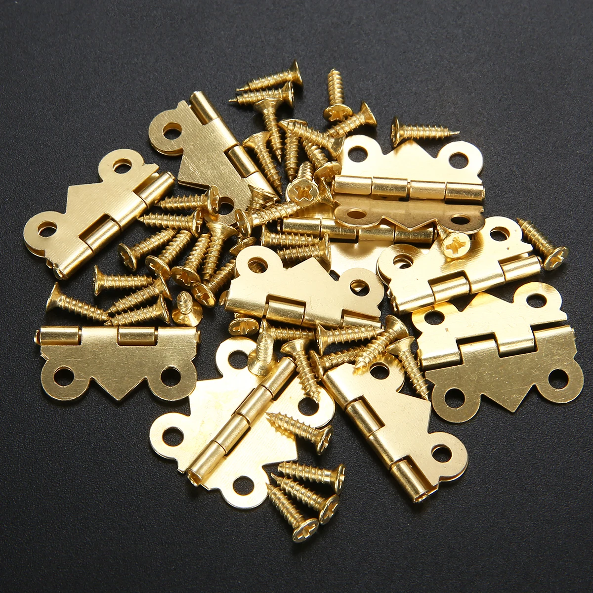 10pcs Butterfly Iron Hinges Cabinet Drawer Door Jewelry Box DIY Tool With Screws Furniture Hardware Tools