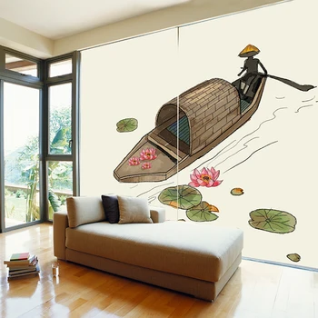 

Modern new Chinese light glass stickers freehand abstract ink painting glass film decoration opaque study