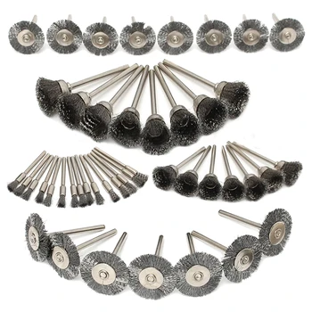 

45Pc Steel Wire Wheel Pen Cup Brushes Set Kit Accessories for Rotary Tool
