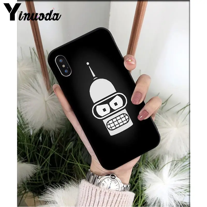 Yinuoda Futurama Bender ТПУ Мягкий силиконовый чехол для телефона чехол для Apple iPhone 8 7 6 6S Plus X XS MAX 5 5S SE XR Чехол для мобильного телефона s