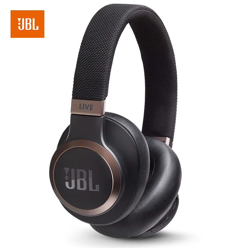 JBL LIVE 650BTNC Bluetooth наушники аудио шумоподавление AI умный голос беспроводные наушники сотовый телефон динамическая игровая гарнитура - Цвет: Черный