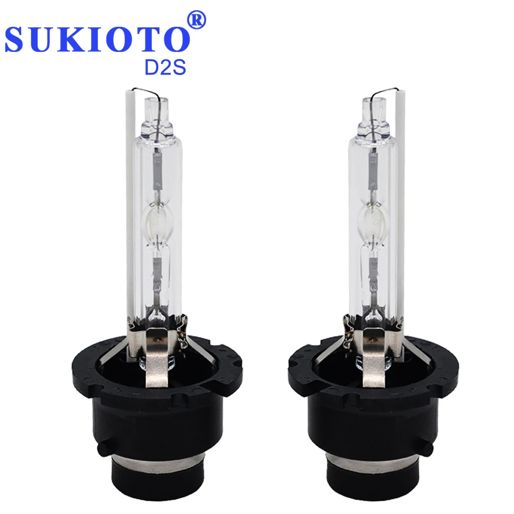 SUKIOTO 오리지널 제논 글로브 슈퍼 비전 HID 전구, D1S D2S D3S D4S HID 전구, 4300K 5000K 6000K 8000K 35W, 2 개