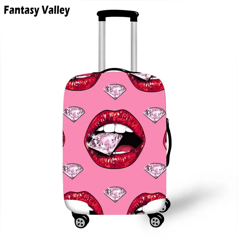 Buy Sexy lips With Diamond suitcase protective cover