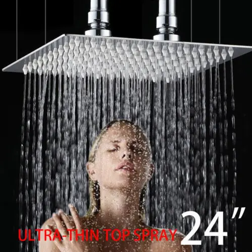 

shower head Large for 2 People 24" Stainless Steel Square Rainfall Shower Head Ceiling Mount