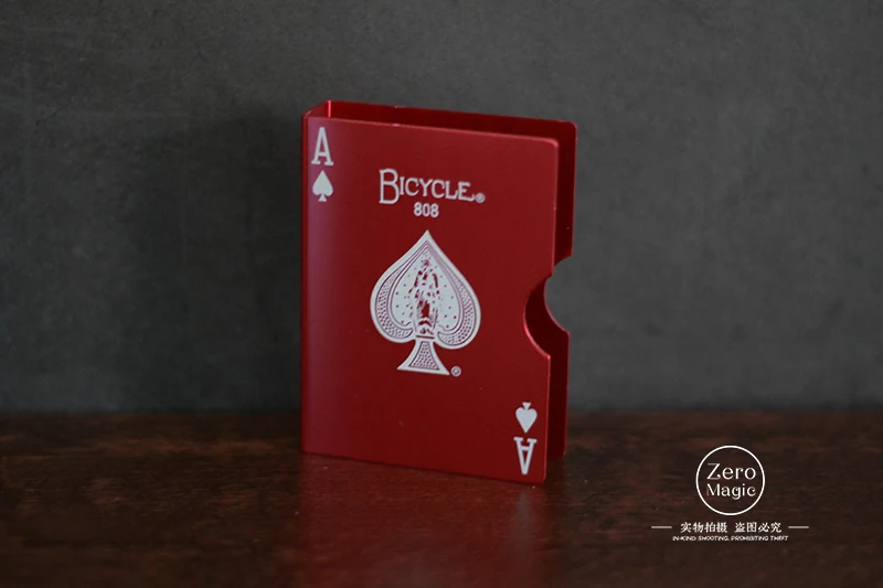 Металлический зажим для игральных карт, держатель с разным узором с обеих сторон, карта крупным планом, иллюзия, трюк, аксессуары