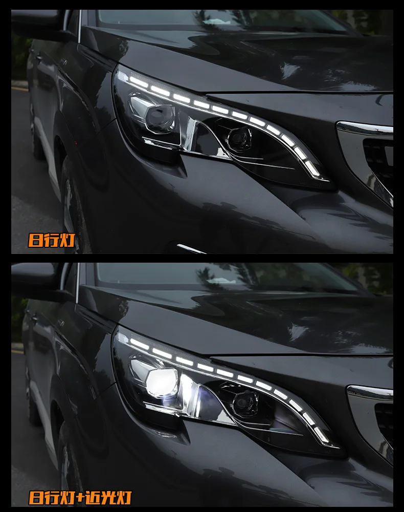 Автомобильный головной светильник для peugeot 4008 5008- головной светильник s светодиодный сигнальный светильник ангельские глазки DRL Дневной светильник Биксеноновые линзы