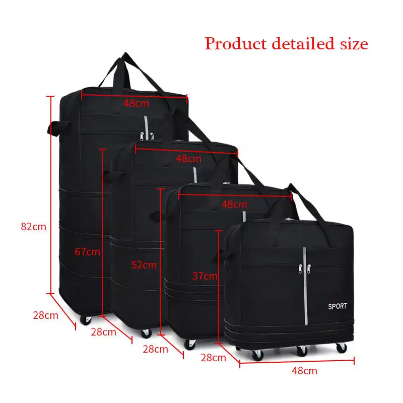 collapsible rolling luggage