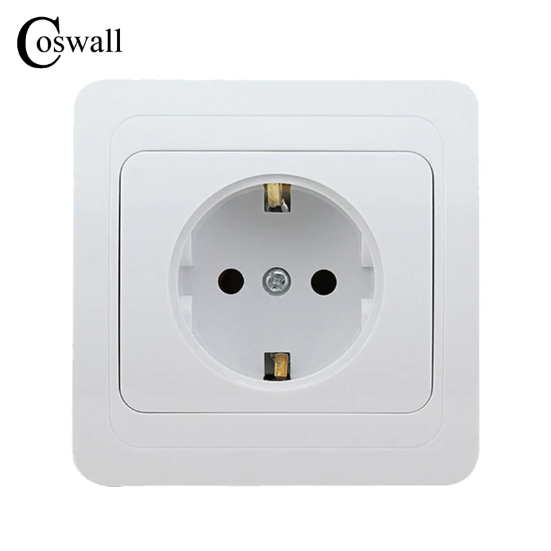 Wall Power Socket, 16A EU / Russia Standard Electrical Outlet Grounded